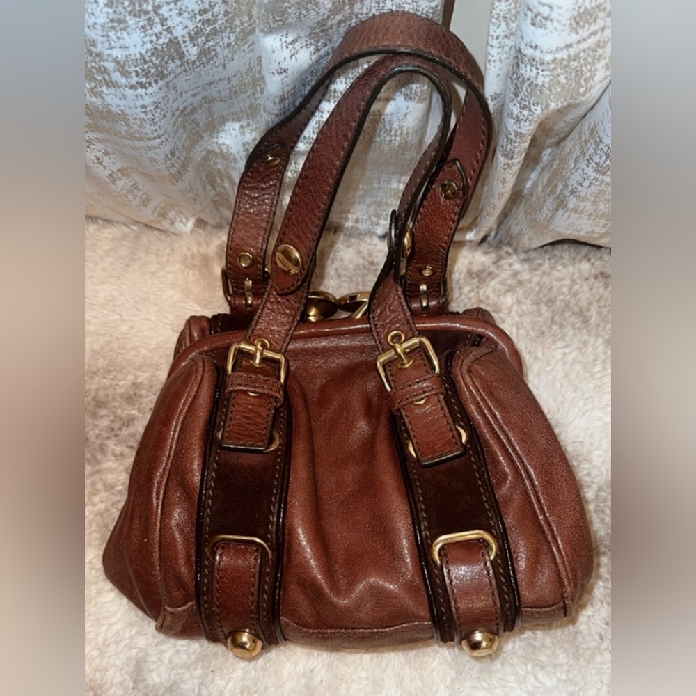 Marc Jacobs Italian brown leather diminutive handbag